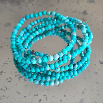 Brățară fațetată turcoaz 4 mm