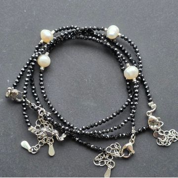 Brățară reglabila fatetata spinel 2 mm | Pearl