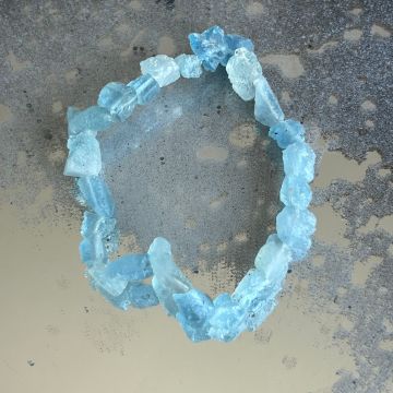 Bratara acvamarin pietre brute