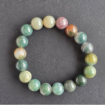 Bratara agat indian sfere 10-11 mm