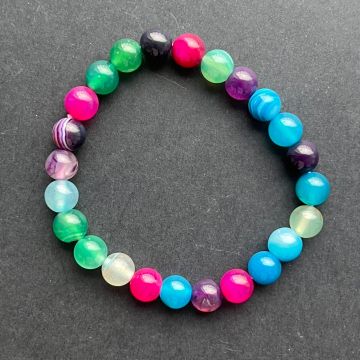 Bratara agat mix 8 mm - model 2