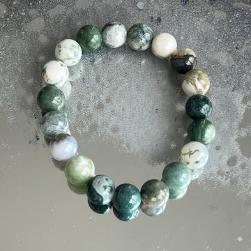 Bratara agat muschi / moss 10 mm | Model 1