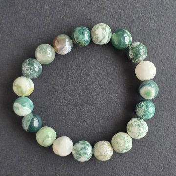 Bratara agat muschi / moss 10 mm | Model 1