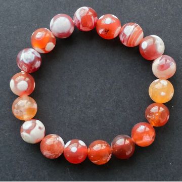 Bratara agat portocaliu 10-11 mm
