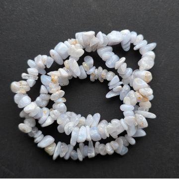 Bratara calcedonie albastra (blue lace) chipsuri
