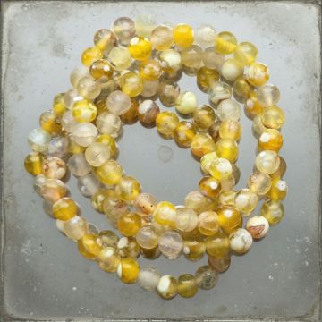 Bratara copii agat galben 6 mm