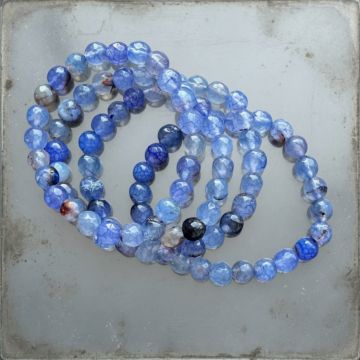 Bratara copii fatetata jad albastru deschis SKY