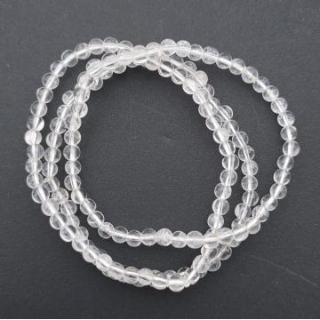 Bratara cuart de stanca/cristal incolor 4-5 mm