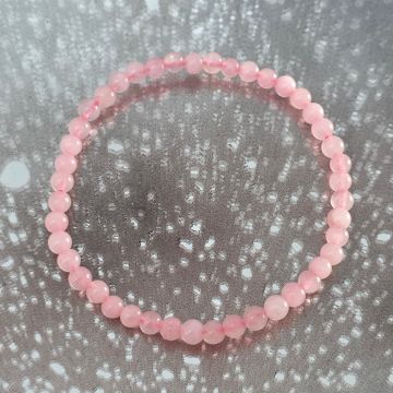 Bratara cuart roz 4 mm | model 2