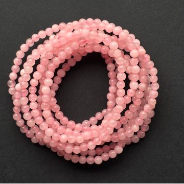 Bratara cuart roz 4 mm | model 2