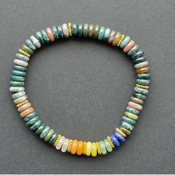 Bratara discuri agat indian | 7 chakre