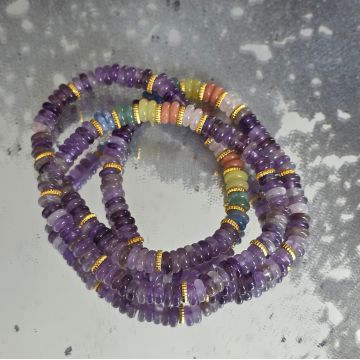 Bratara discuri ametist | 7 chakre