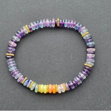 Bratara discuri fluorit | 7 chakre