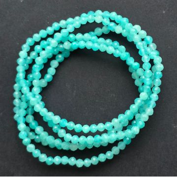 Bratara fatetata amazonit 4 mm