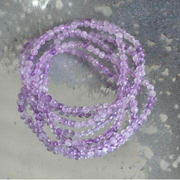 Bratara fatetata ametist lavanda 3-4 mm