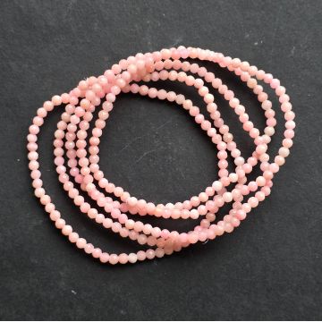 Bratara fatetata opal roz 3 mm