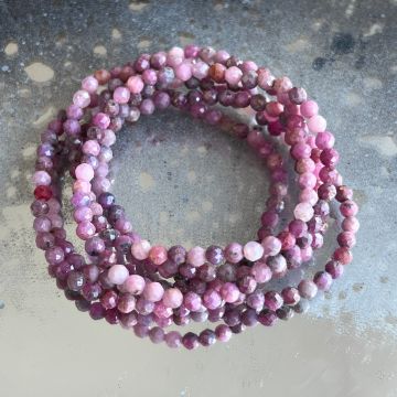 Bratara fatetata rubin 4 mm - model 2