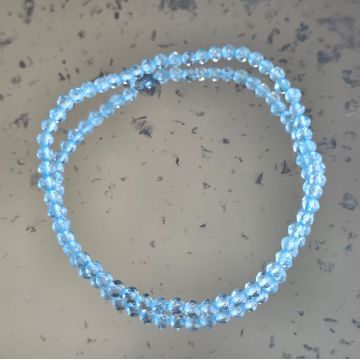Bratara fatetata topaz albastru 3 mm