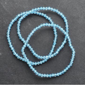 Bratara fatetata topaz albastru 3 mm