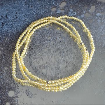 Bratara fatetata zircon galben 2 mm