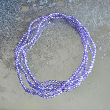 Bratara fatetata zircon mov 2 mm