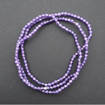 Bratara fatetata zircon mov-lavanda 3 mm