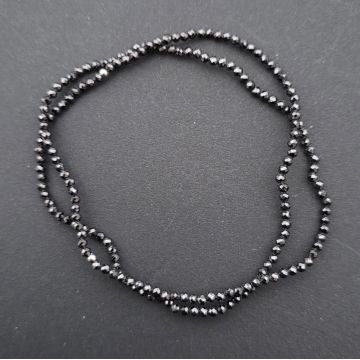 Bratara fatetata zircon negru 2 mm