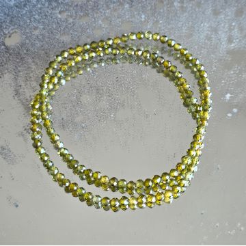 Bratara fatetata zircon verde 3 mm