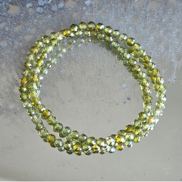 Bratara fatetata zircon verde 4 mm