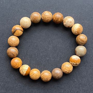 Bratara jasp landscape 10 mm