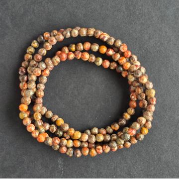 Bratara jasp leopard 4-5 mm