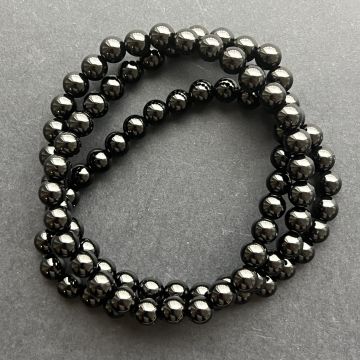 Bratara obsidian 6 mm