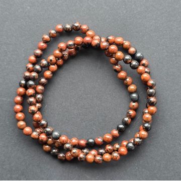 Bratara obsidian mahon 4-5 mm