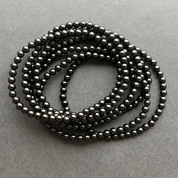 Bratara obsidian negru 4 mm