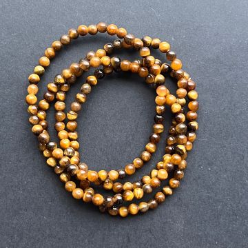 Bratara ochi de tigru galben 4-5 mm