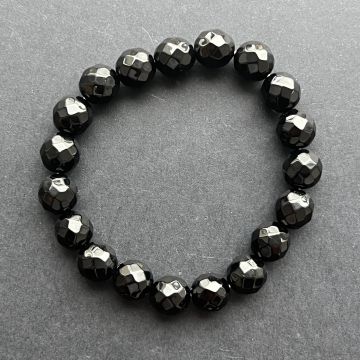 Bratara onix negru fatatata 10 mm