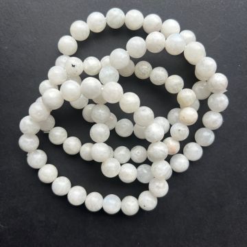 Bratara piatra lunii alba 10 mm