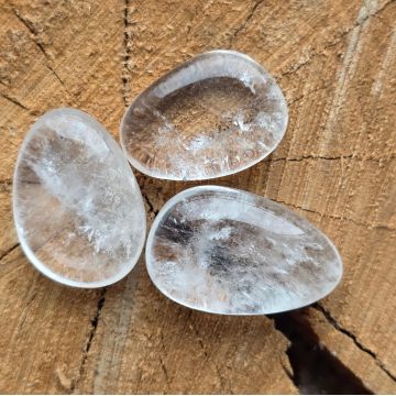 Cabochon cuart incolor rulat