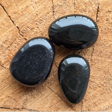Cabochon onix negru rulat