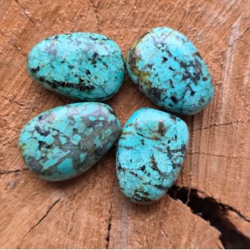 Cabochon turcoaz african rulat