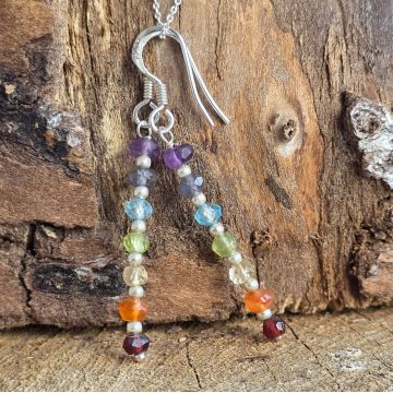 Cercei argint 7 chakre