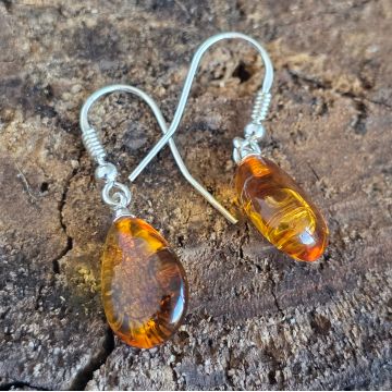 Cercei argint cu chihlimbar Amber31