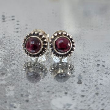 Cercei argint granat | AURA