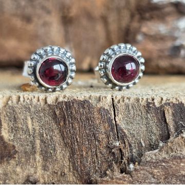 Cercei argint granat | AURA
