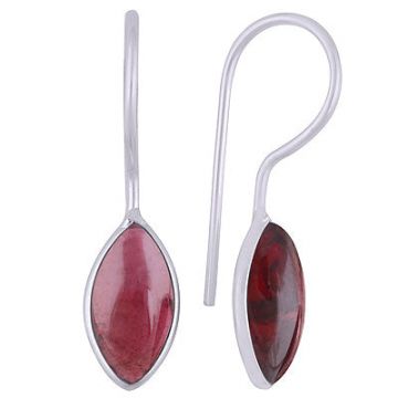 Cercei argint granat | Marquise