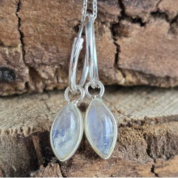 Cercei argint piatra lunii | Marquise