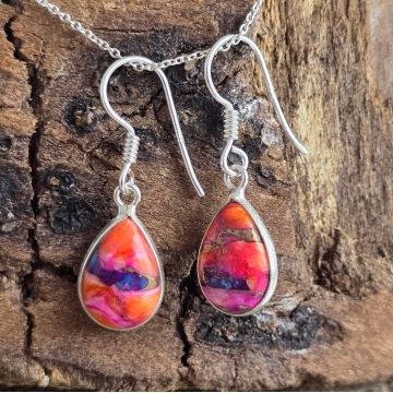 Cercei argint pink oyster | AURA