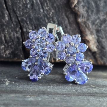 Cercei argint tanzanit | Celeste