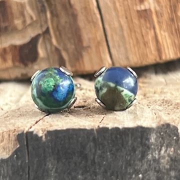 Cercei stud sfere crisocola