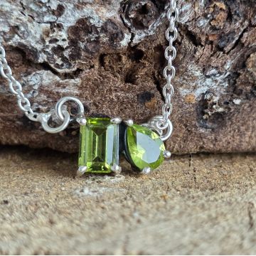 Colier argint peridot | DUO